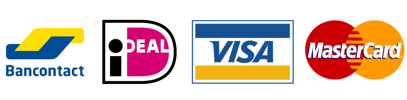 Betalen met Bancontact, iDeal, Visa of MasterCard Betalen met Bancontact, iDeal, Visa of MasterCard
